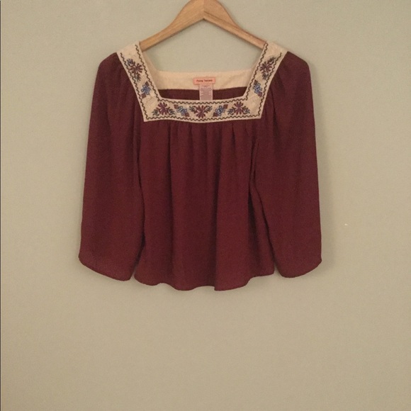 Flying Tomato Tops - Flying Tomato Floral Boho Peasant Crop Top Sz XS